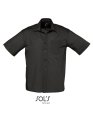 Overhemd korte mouw Popline Sols 16050 zwart